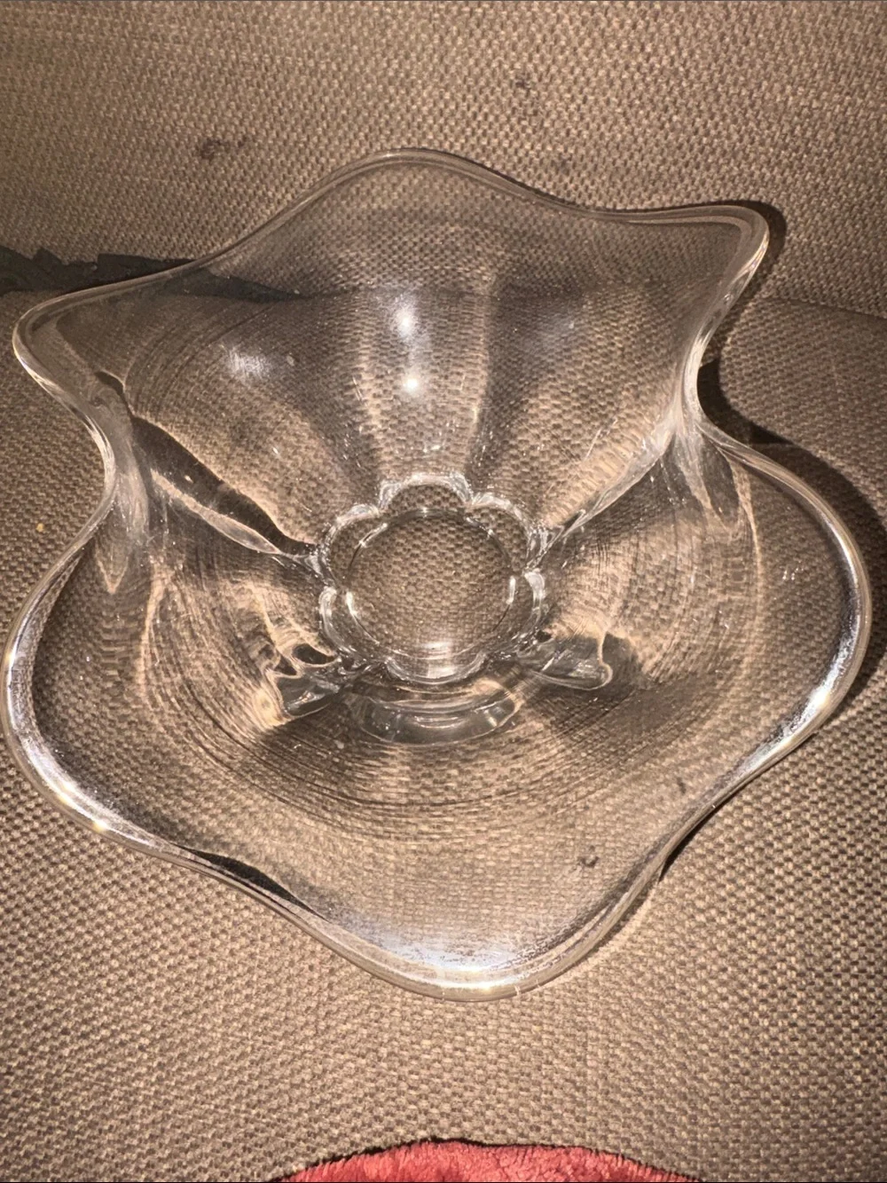 Vintage Canterbury by Duncan   Miller Clear Glass Flower-Shaped Decorative Bowl